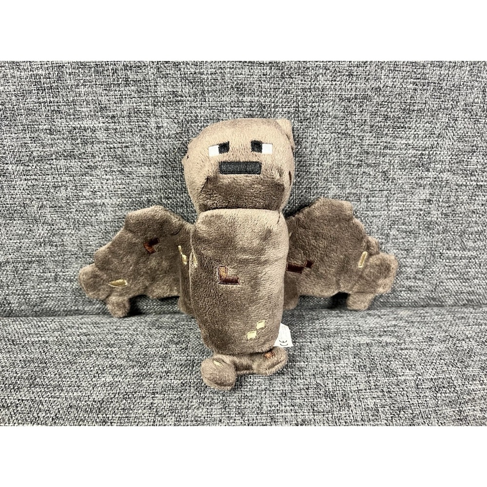 2014 Mojang AB Minecraft Brown Overworld Bat Plush 7.5"